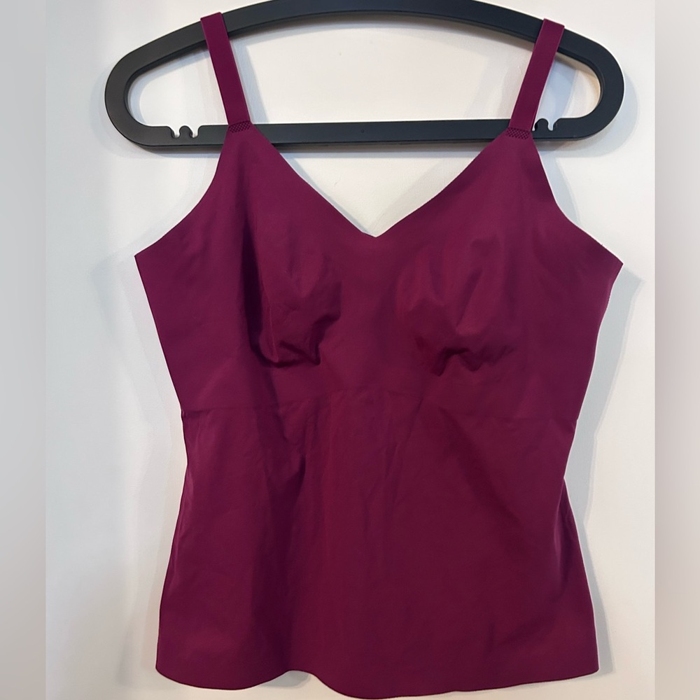 Knix LuxeLift Seamless V-neck Shape Wear Rich Burgundy TankTop size L